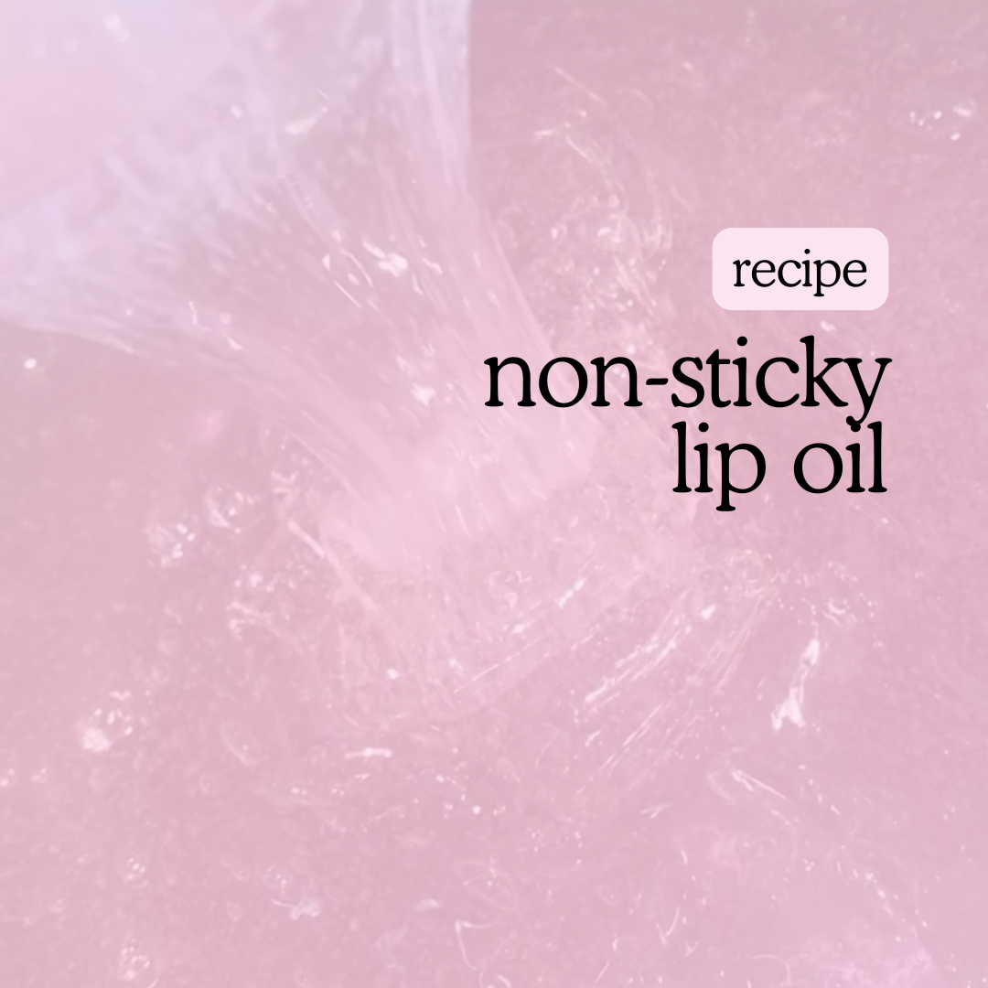 non-sticky lip oil recipe