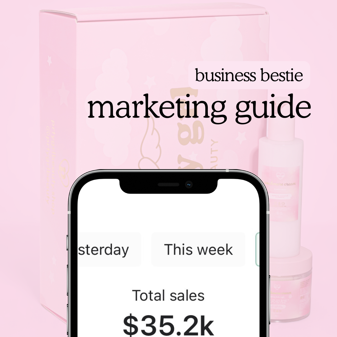 business bestie marketing guide — email, sms & social media marketing to boost sales